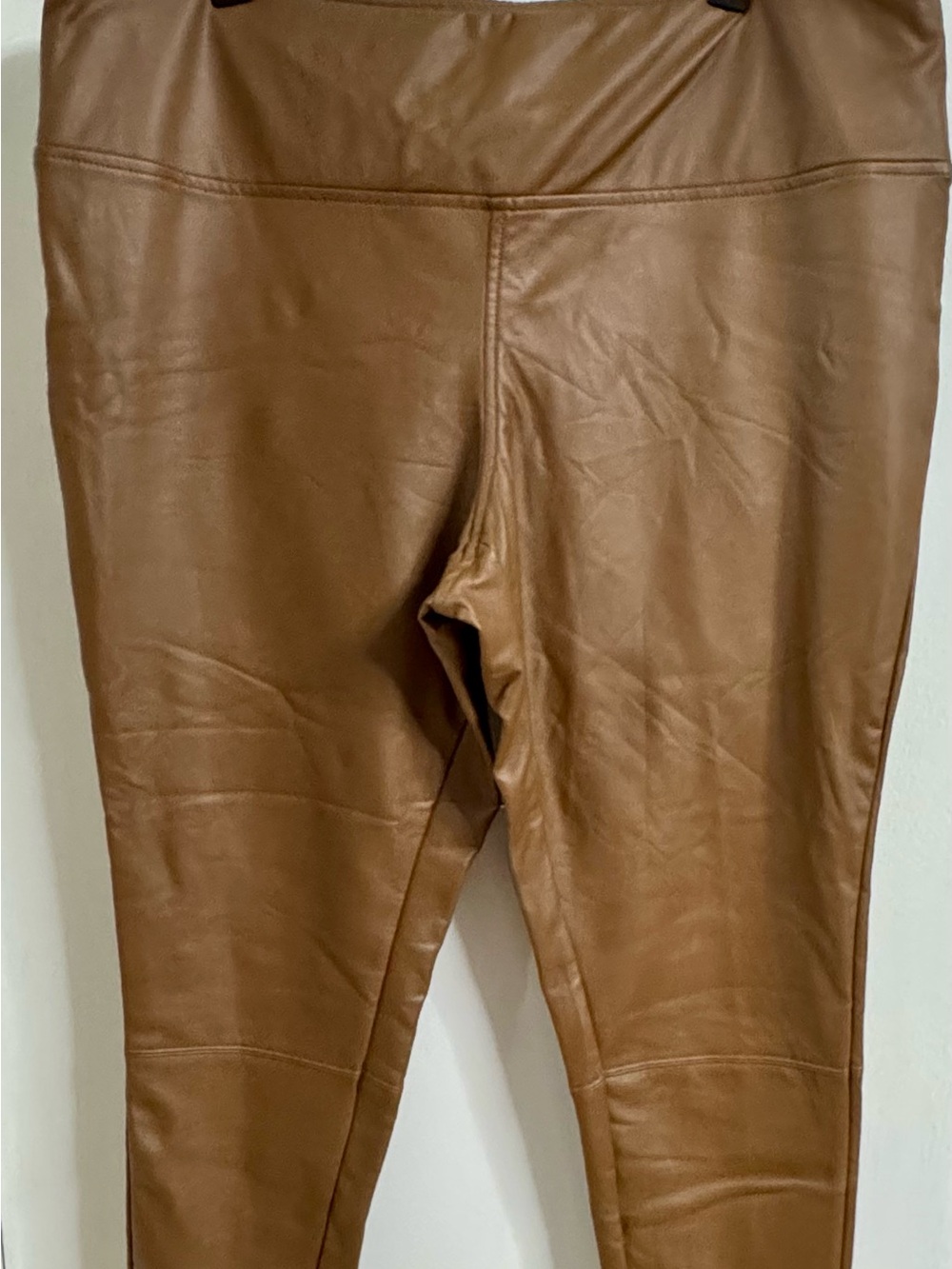 a new day Women’s Faux Leather Leggings in Brown